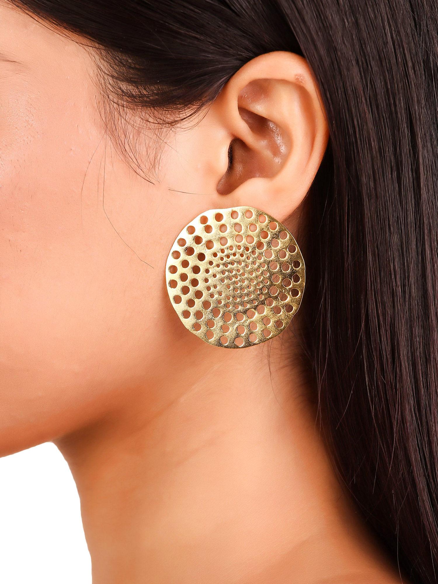 gold plated handcrafted kaia studs