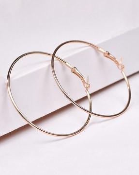 gold-plated hoop earrings