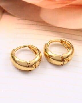 gold-plated hoop earrings