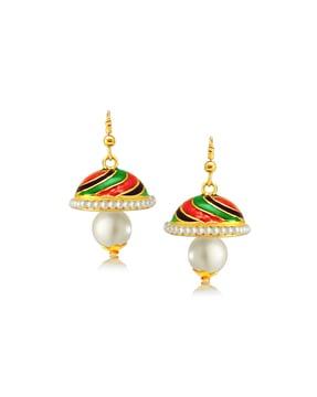 gold-plated jhumkas