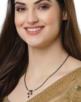 gold-plated kundan-studded mangalsutra