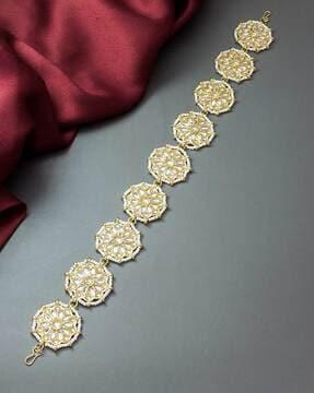 gold-plated kundan-studded mangtika