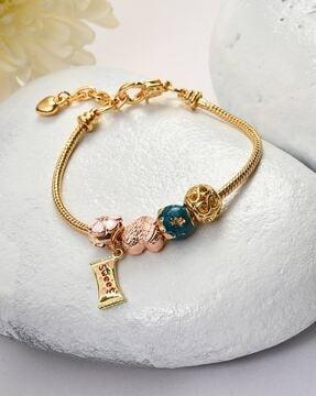 gold-plated link bracelet