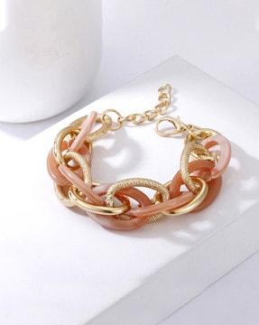 gold-plated link bracelet