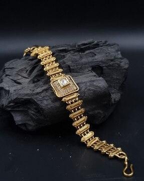 gold-plated link bracelet