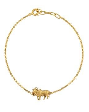 gold-plated linked bracelet