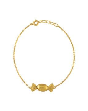 gold-plated linked bracelet