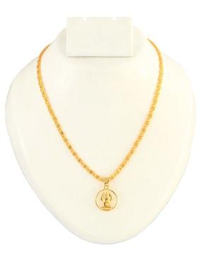 gold-plated lord shiva pendant with chain