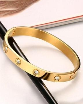 gold-plated love ad bracelet
