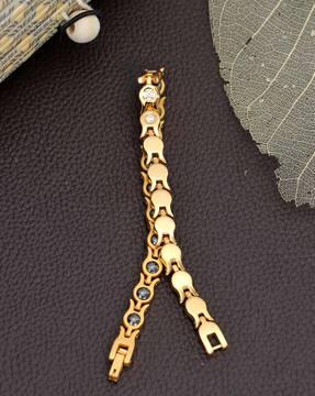 gold-plated magnetic link bracelet