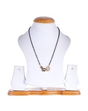 gold-plated mangalsutra pendant with chain