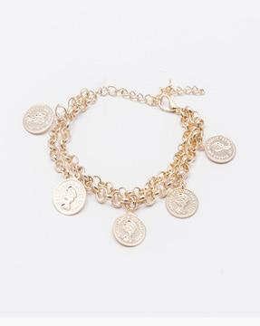 gold-plated metal link bracelets