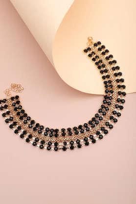 gold plated party designer stone necklace for women