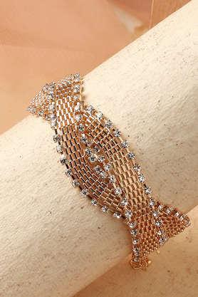 gold plated party rhinestones bracelet for women