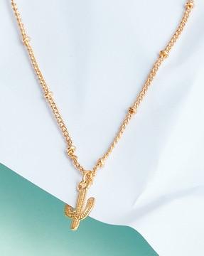 gold-plated pendant with chain