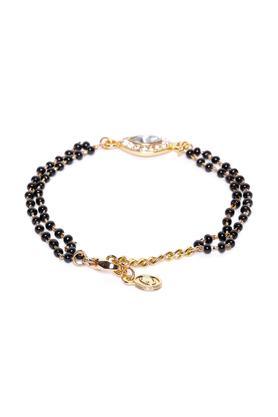 gold plated radiance evil eye shaped mangalsutra bracelet