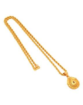 gold-plated rope chain with pendant