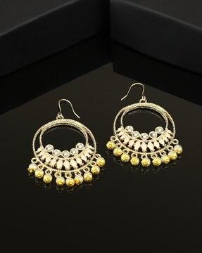 gold-plated round hoops earrings