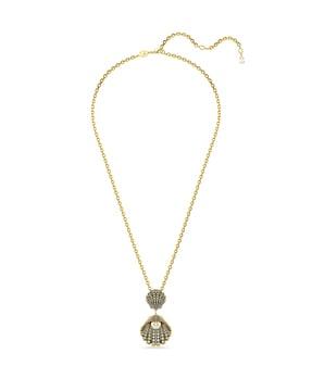 gold-plated shell idyllia necklace