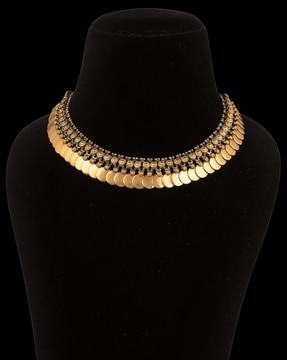 gold-plated short necklace