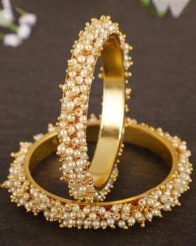 gold-plated slip-on bangles