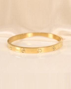 gold-plated slip-on bracelet