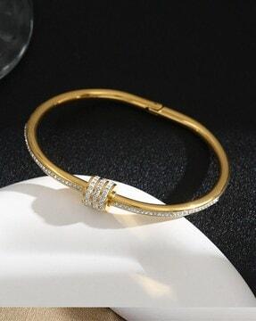 gold-plated slip-on thin bangle