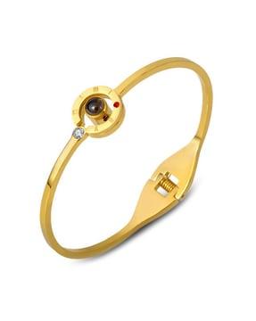 gold-plated stone-studded bangle