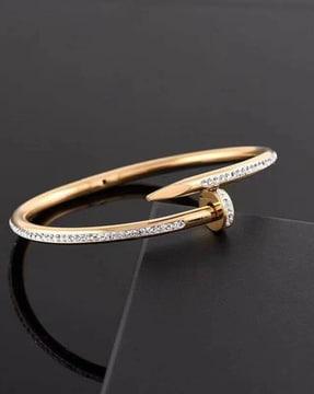 gold-plated stone-studded bracelets