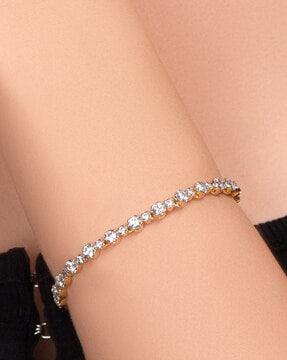 gold-plated stone-studded juicy couture amy bracelet