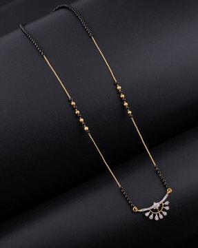 gold-plated stone-studded mangalsutra