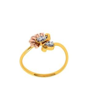 gold-plated stone-studded ring