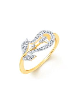 gold-plated stone-studded ring