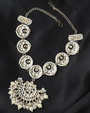 gold-plated stone-studded sheeshphool mangtikka