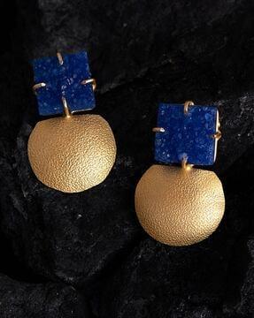 gold-plated stud earrings