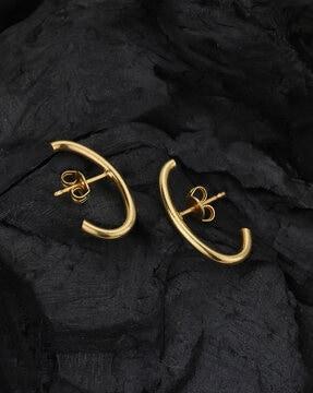 gold-plated stud earrings