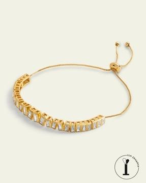 gold-plated tennis link bracelet