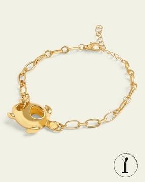 gold-plated turtle chain bracelet