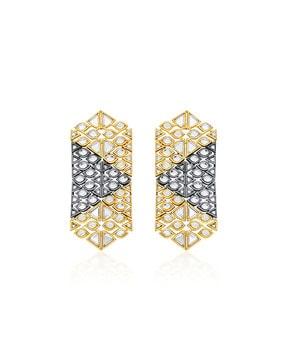 gold-plated very varq trencadis drop earrings