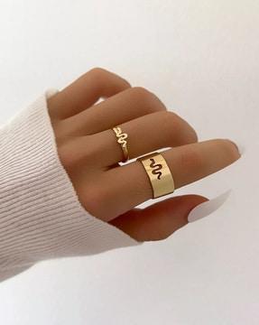 gold pleated classic ring