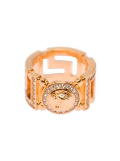 gold ring metal strass