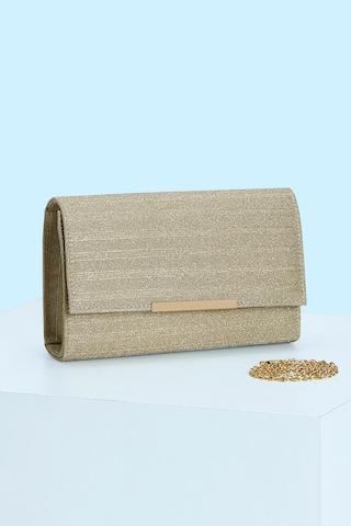 gold shimmer casual poly women clutch