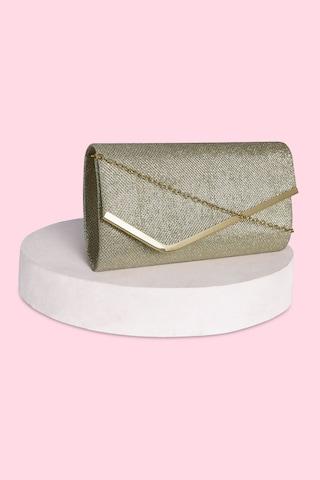 gold shimmer casual polyester women clutch