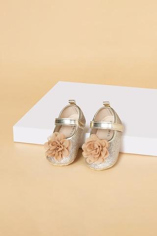gold star print casual baby shoes