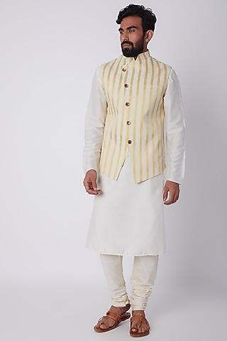 gold striped bundi jacket