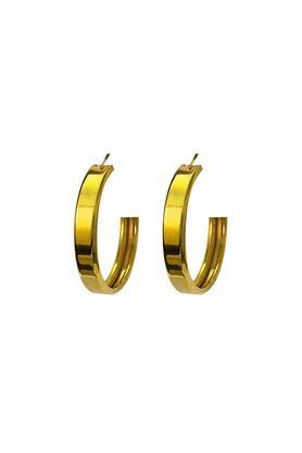 gold-toned oversized circular hoop earrings