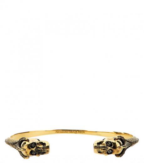 gold victorian skull bracelet