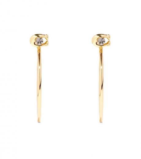 golden c logo hoop earrings