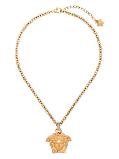 golden crystal la medusa necklace