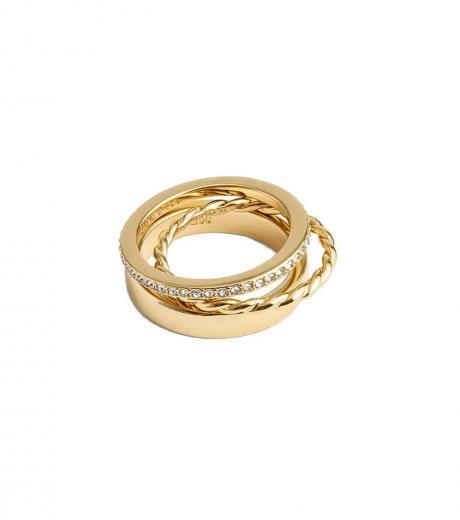 golden delicate ring set